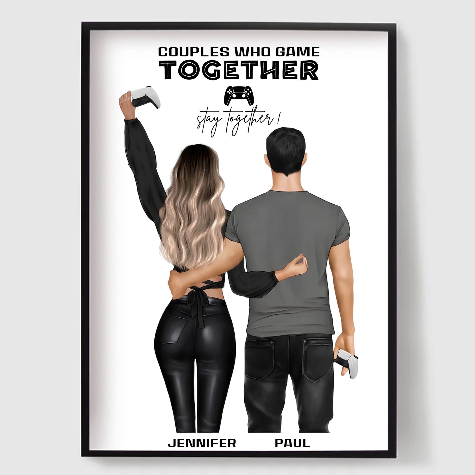 Personalisert Plakat - Gamer Par Plakat