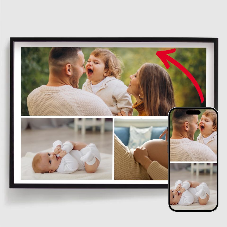 Personaliserte Plakater - Last opp dine egne bilder - 3 Bilder Horisontalt