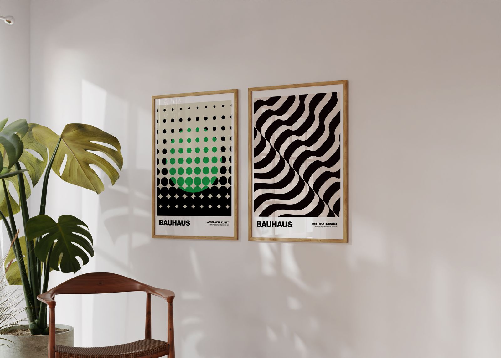 Plakat - Bauhaus Abstrakt Kunst / Sett med 2