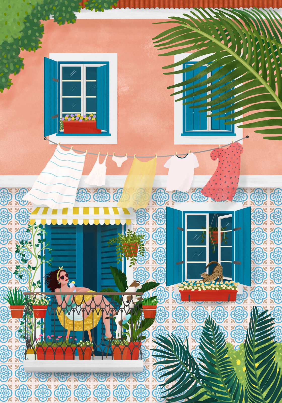 Plakat - Balkongscene