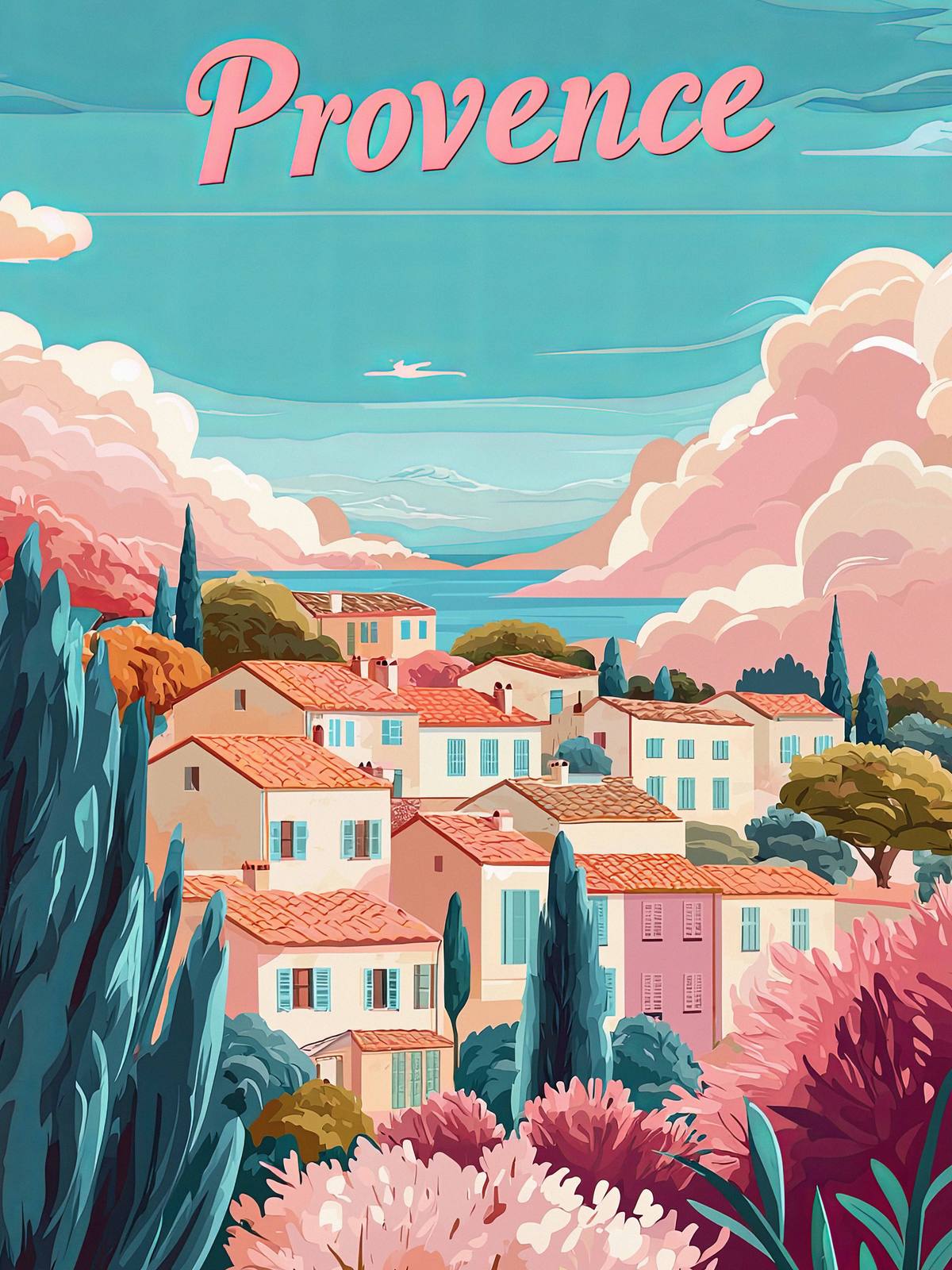 Plakat - Provence Utsikt