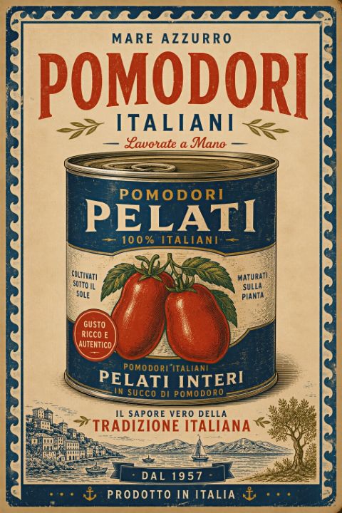 Plakat - Italiensk Tomatboks