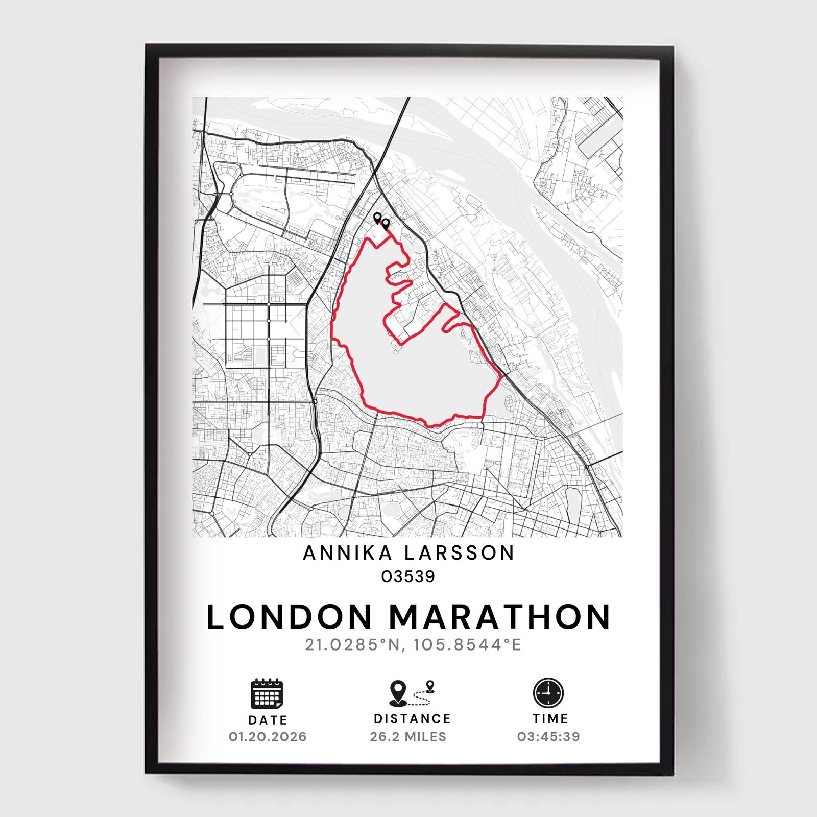 Personalisert Plakat - Tilpasset Maratonkart