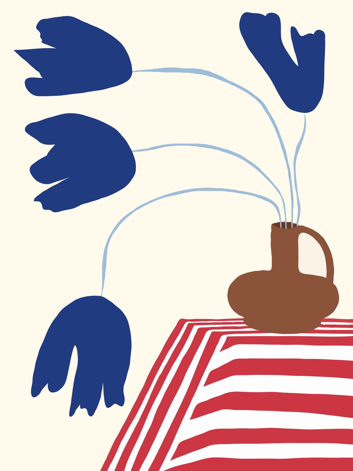 Plakat - Blå Tulipaner