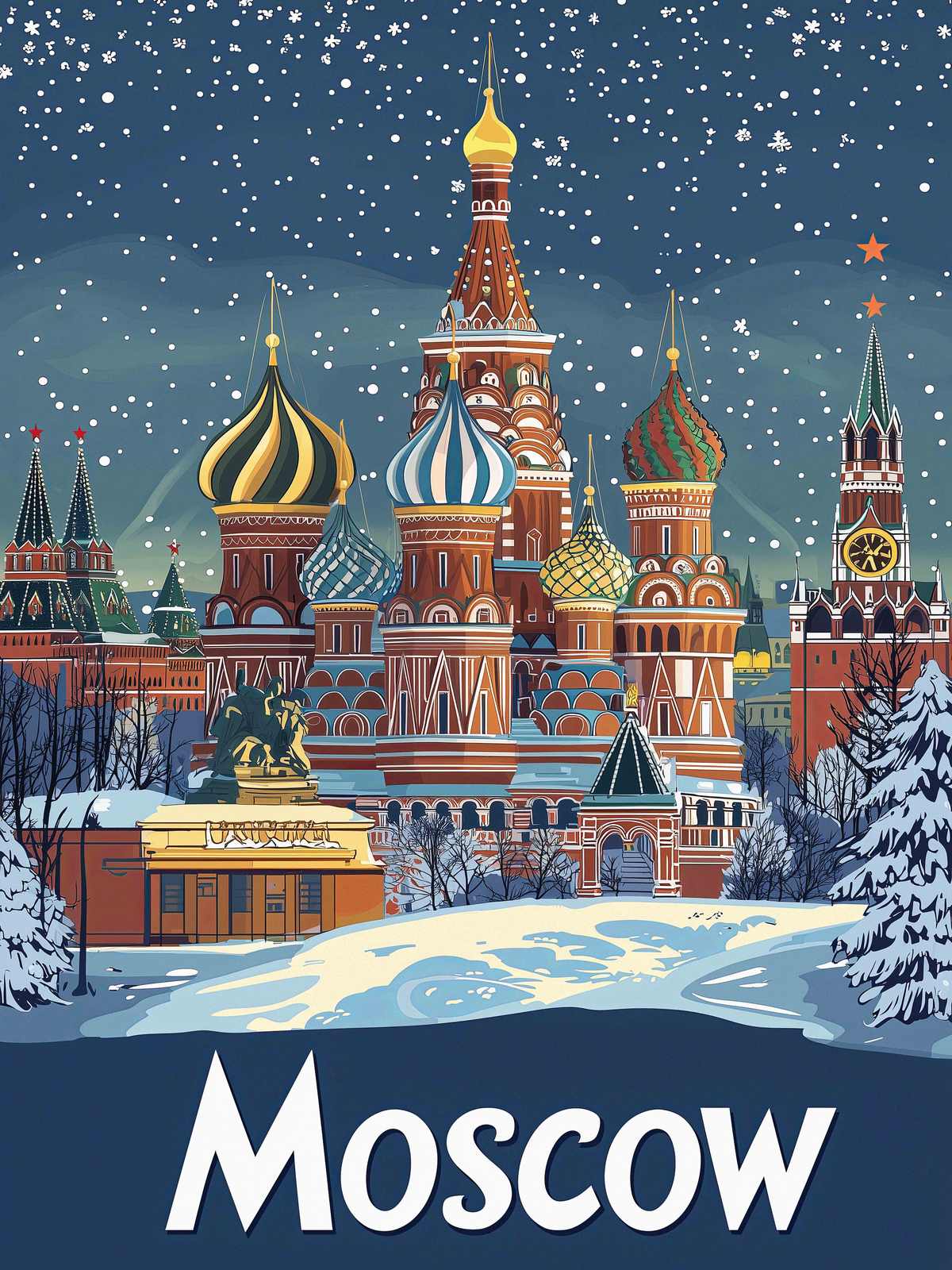 Plakat - Moskva Russland