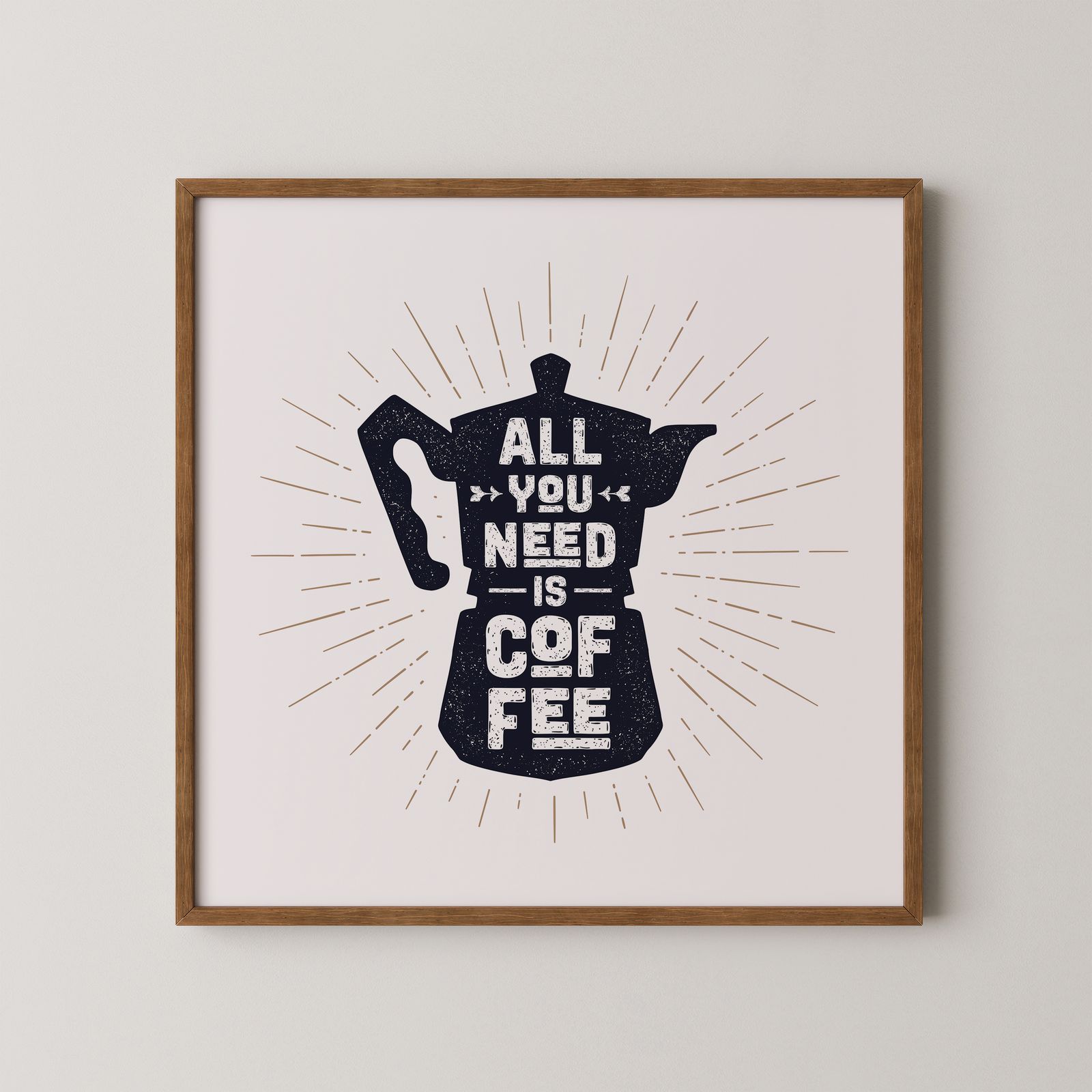 Plakat - Alt du trenger er kaffe