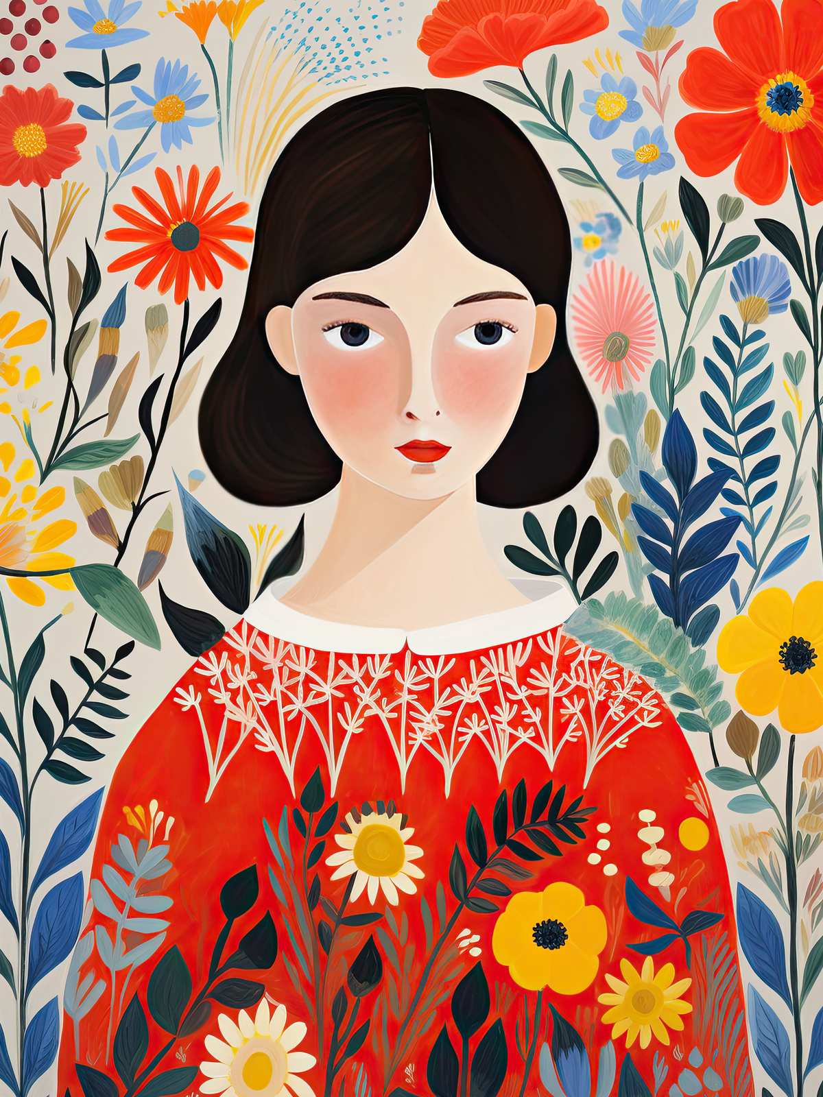 Plakat - Blomsterportrett