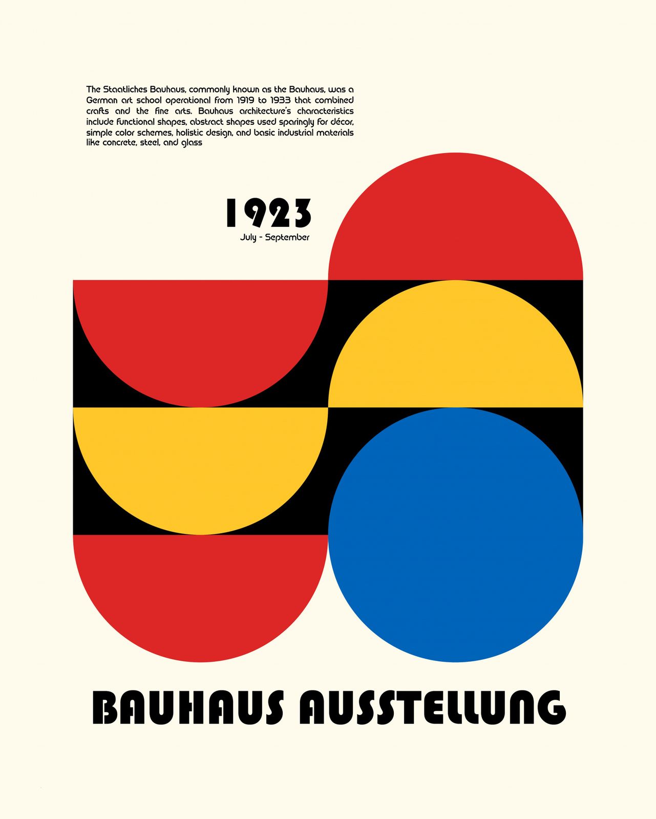 Plakat - Bauhaus 1923-utstilling
