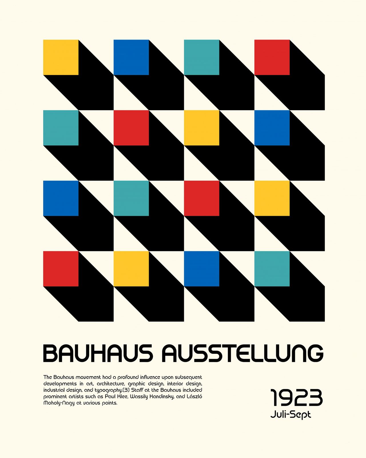 Plakat - Bauhaus Ausstellung 1923