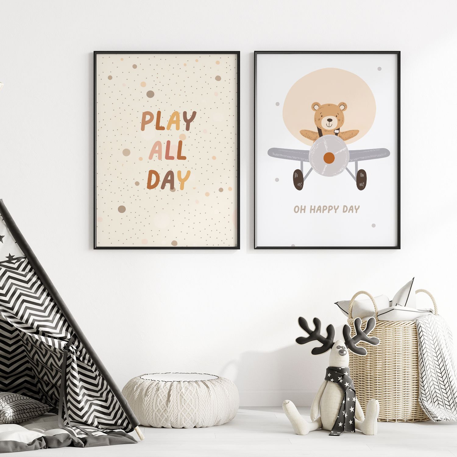 Plakat - Leke og Happy Sett av 2