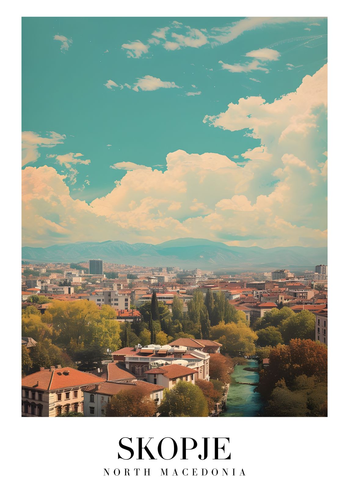 Plakat - Skopje Bybilde