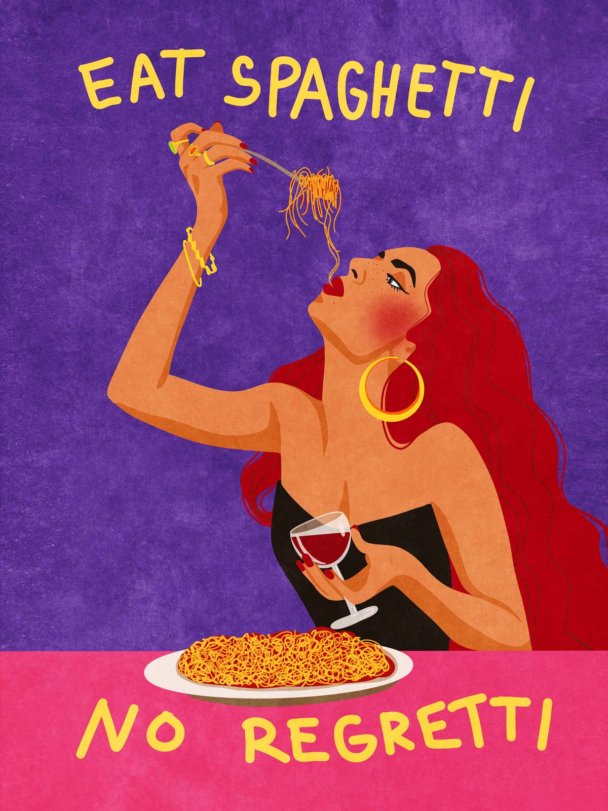 Plakat - Spis Spaghetti Ingen Anger