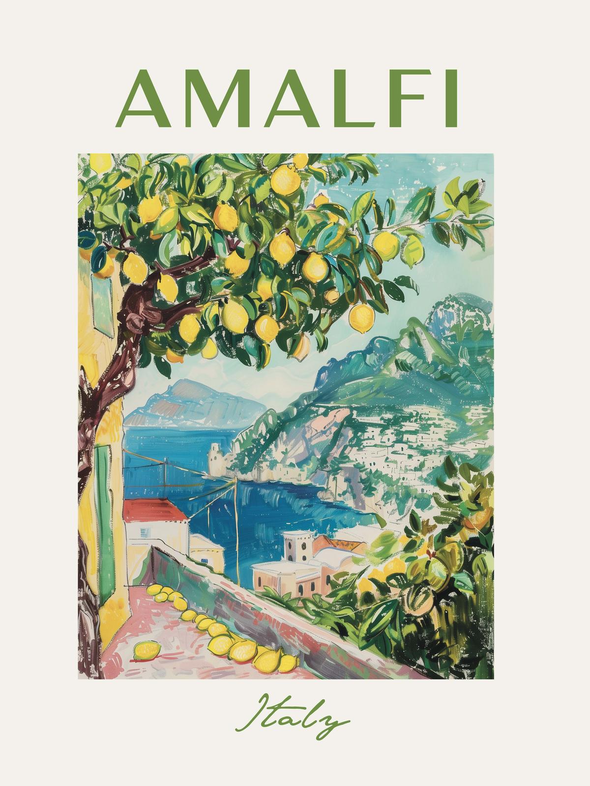 Plakat - Amalfi Sitron Utsikt