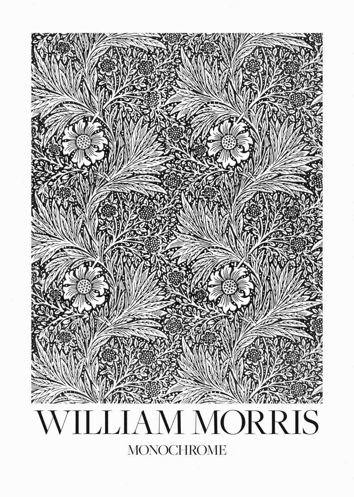 Plakat - William Morris Monokrom