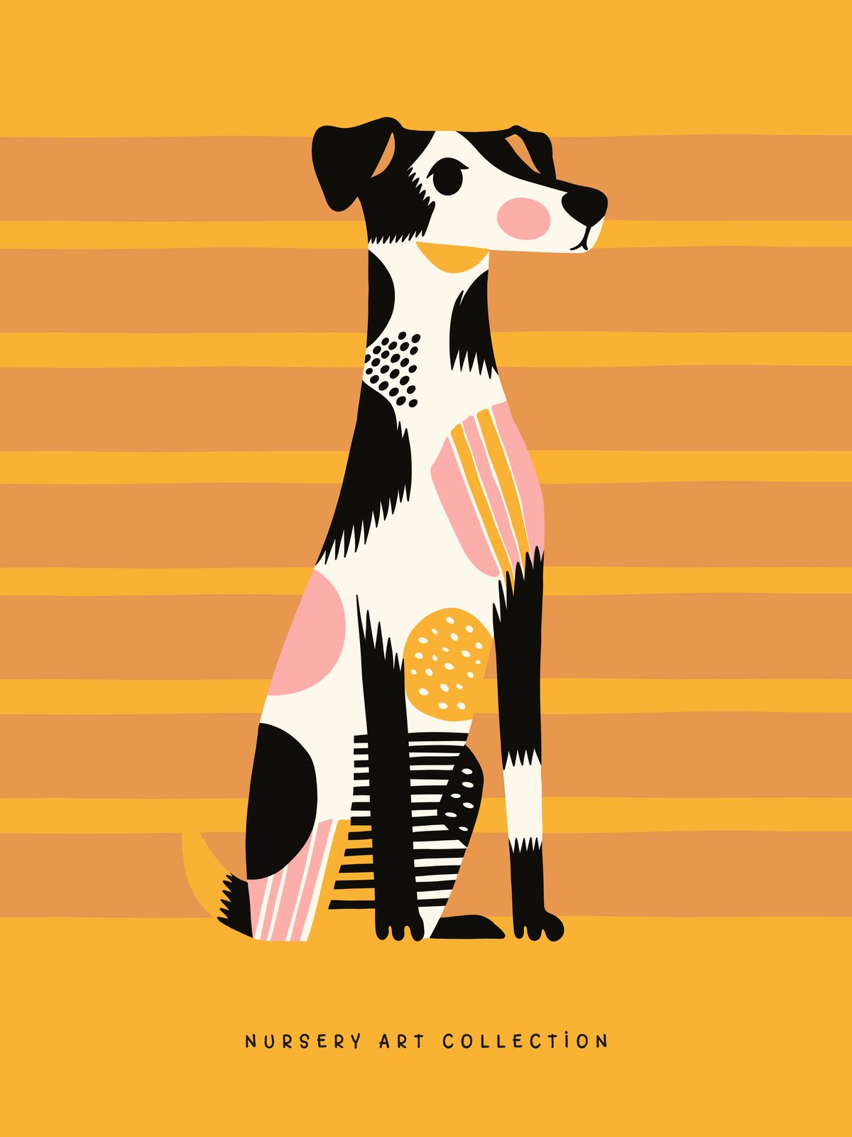 Plakat - Fargerik Hund Barneskunst