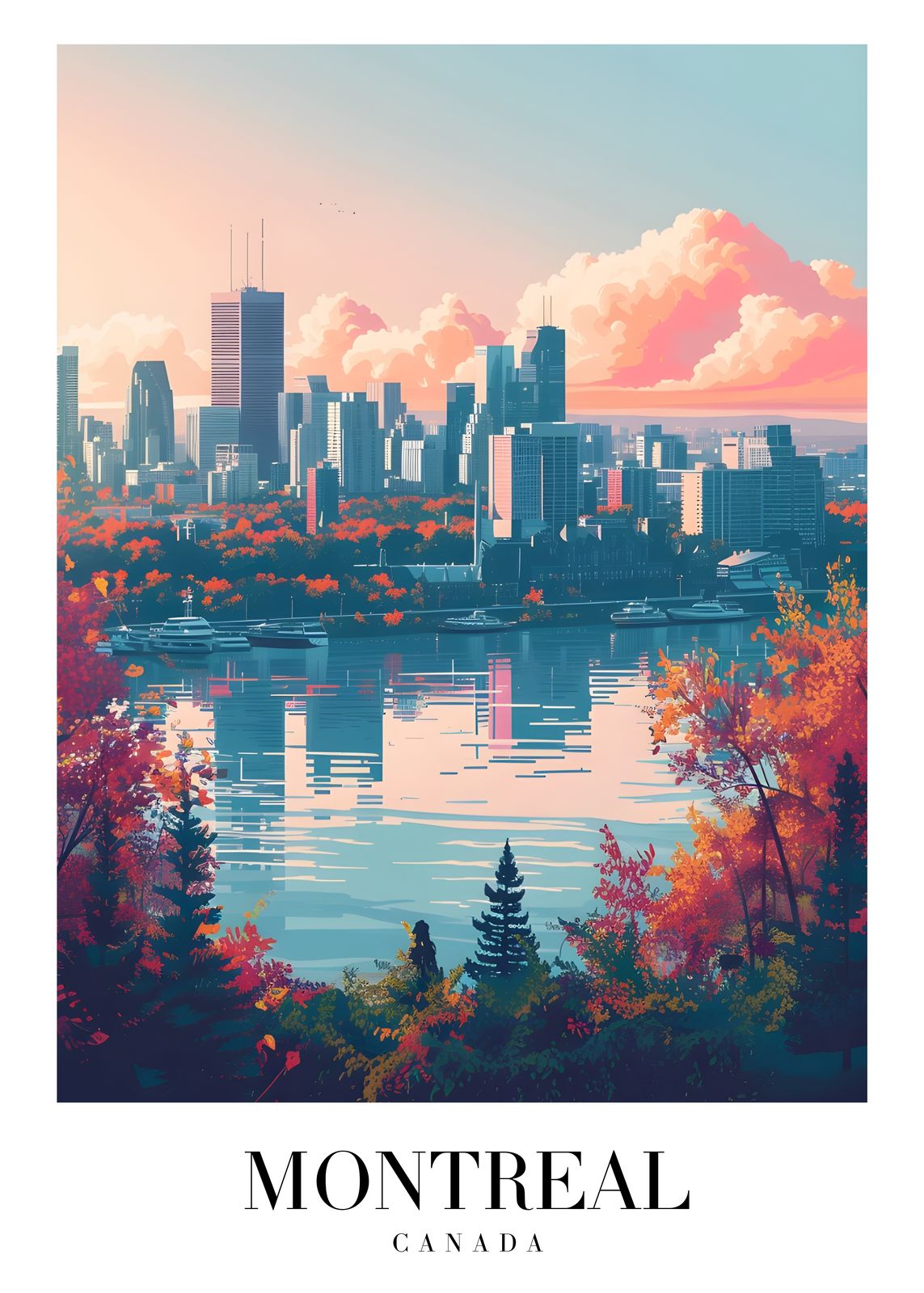 Plakat - Montreal Bysilhuett