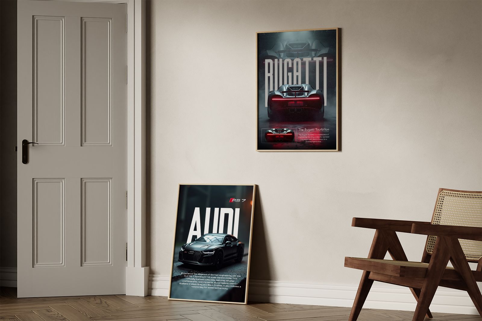 Plakat - Bugatti og Audi Bilkunst / Set of 2