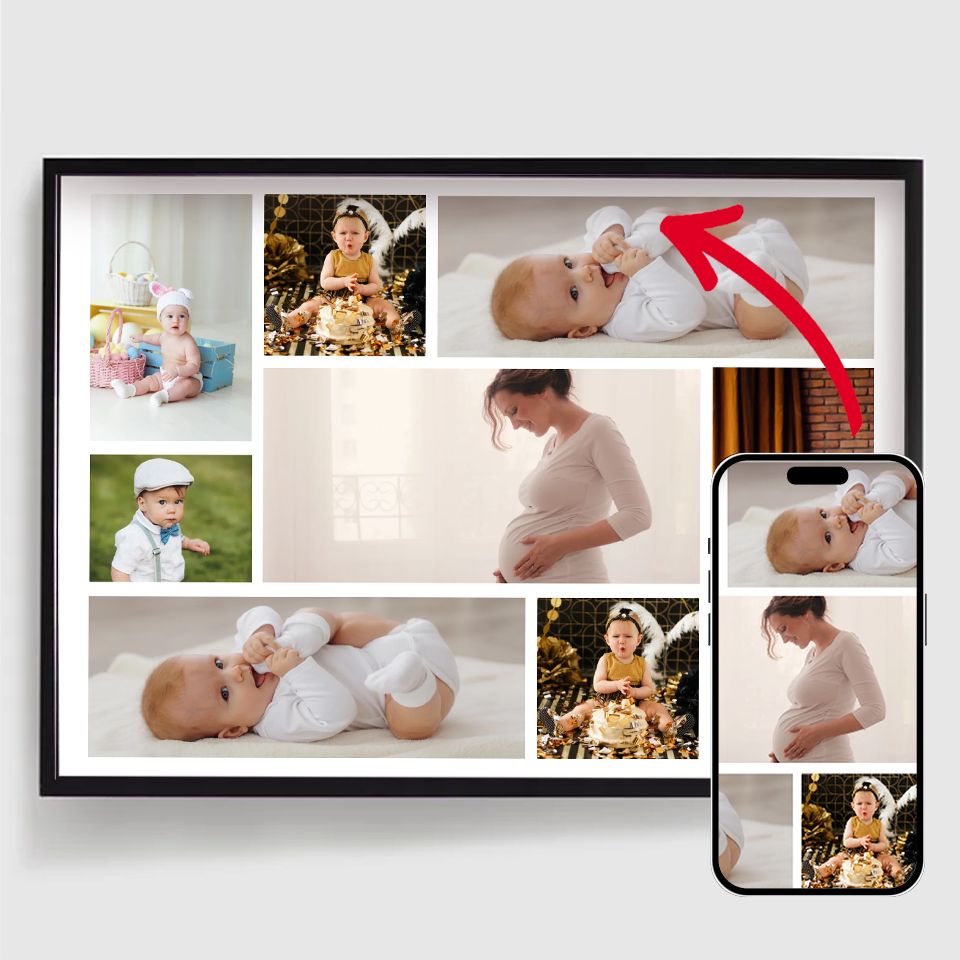 Personaliserte Plakater - Last opp dine egne bilder - 8 Horisontale Bilder