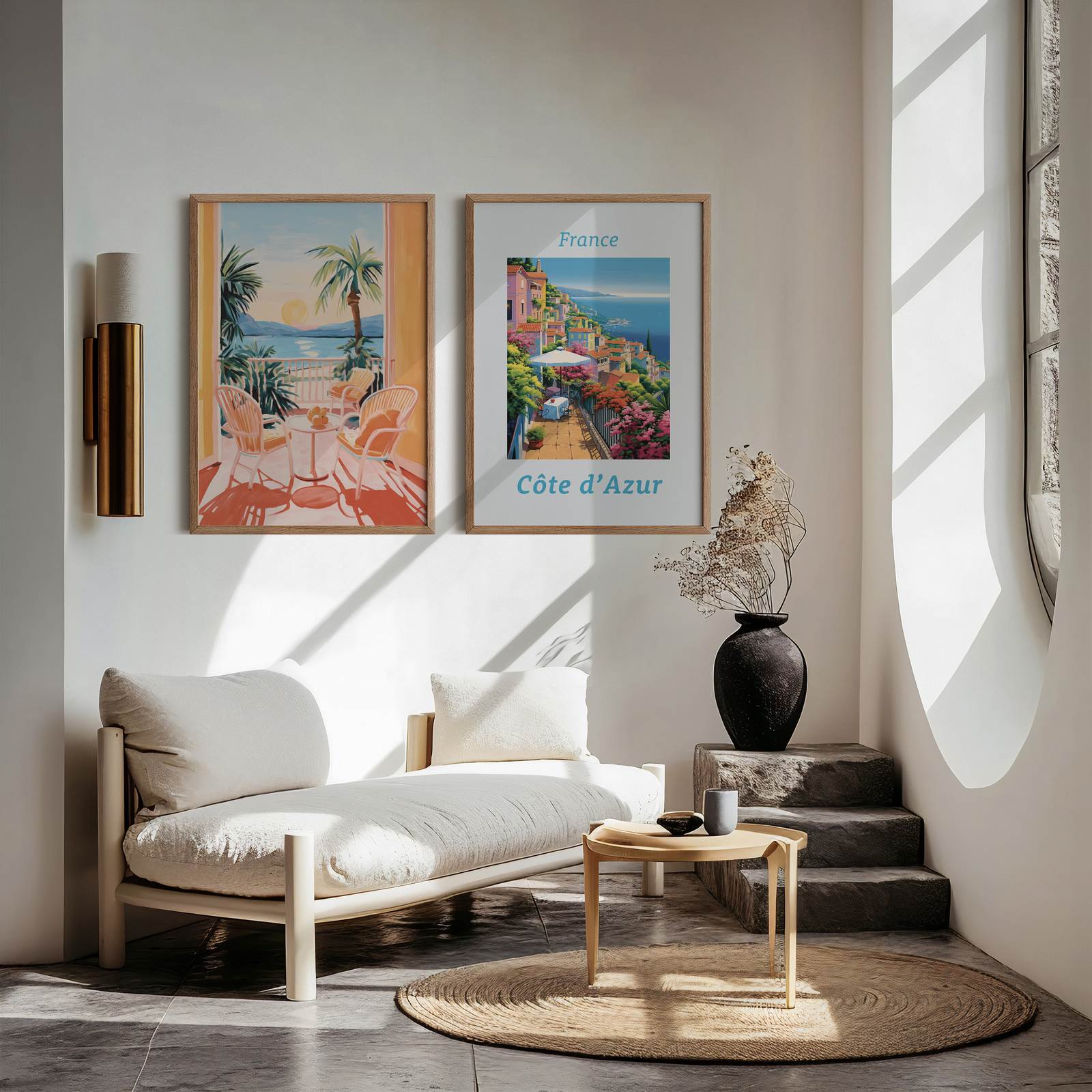 Plakat - Côte d'Azur og Sunset View / Sett av 2