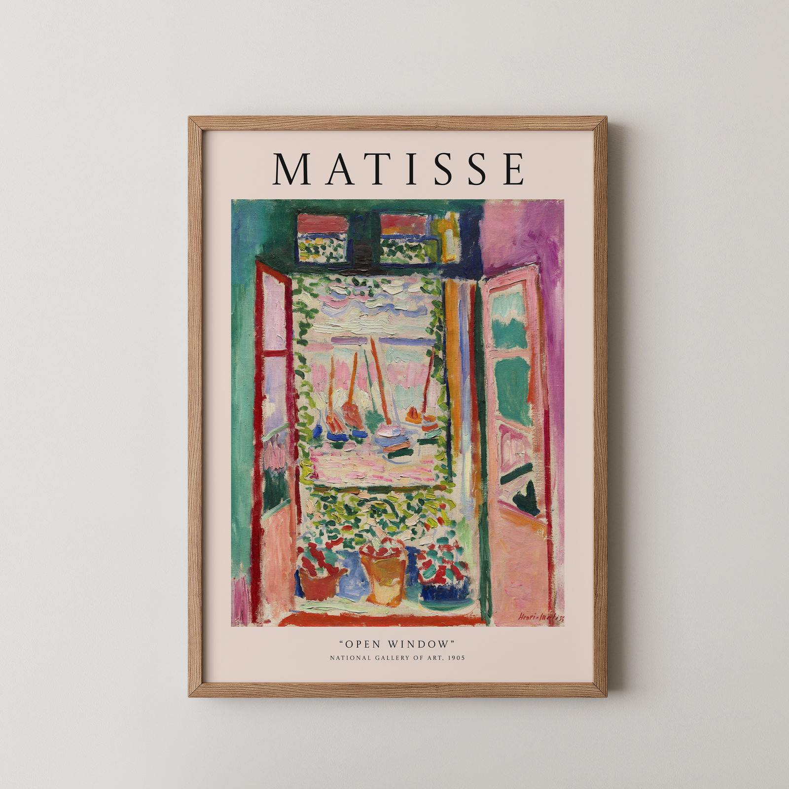 Poster - Åpent Vindu av Matisse