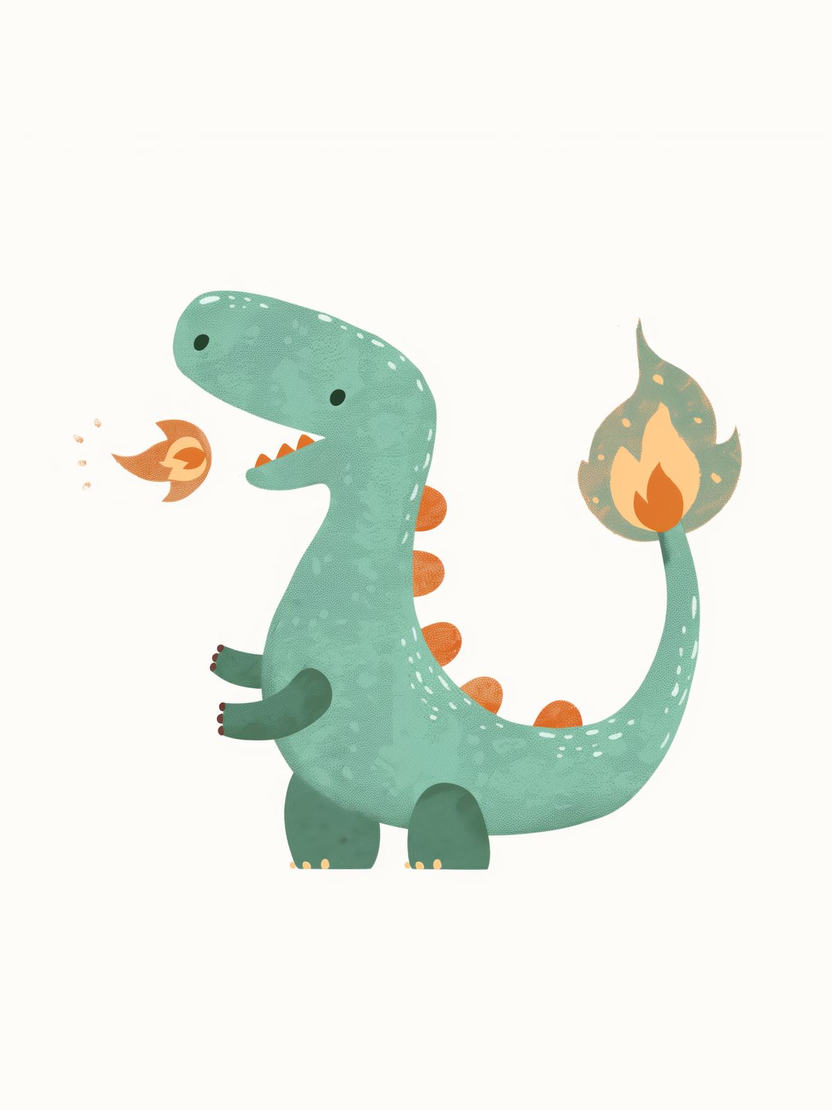 Plakat - Søt Dinosaur Illustrasjon