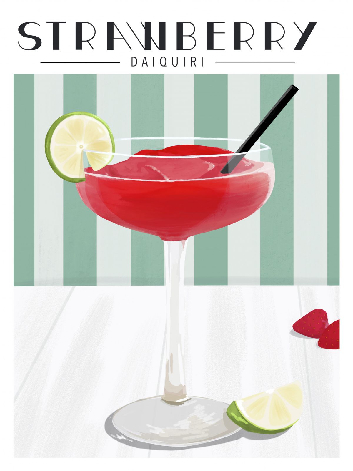Plakat - Jordbær Daiquiri