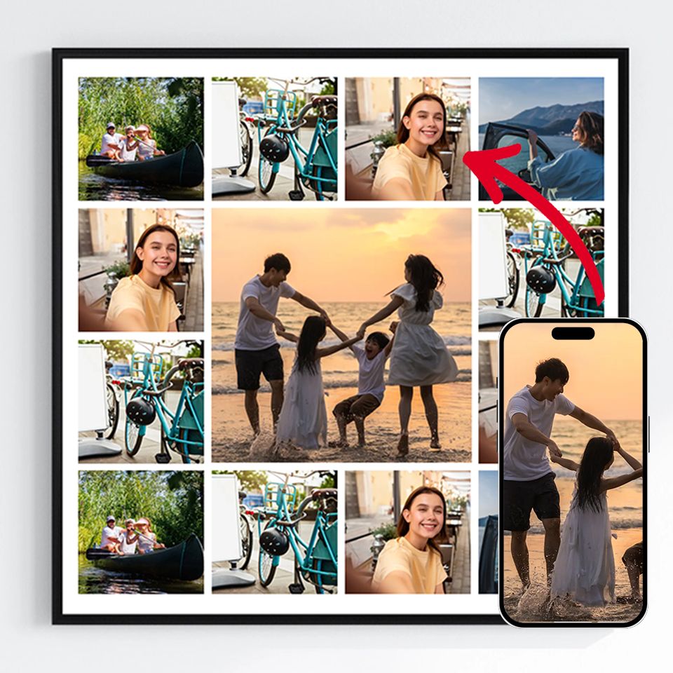 'Personlige Plakater – Last opp dine egne bilder – 13 Bilder Kvadrat'