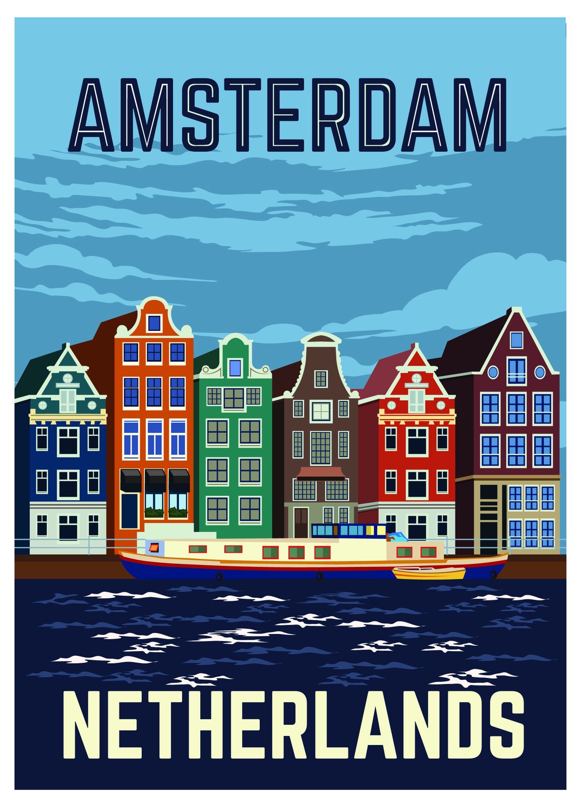 Amsterdam City Veggplakat