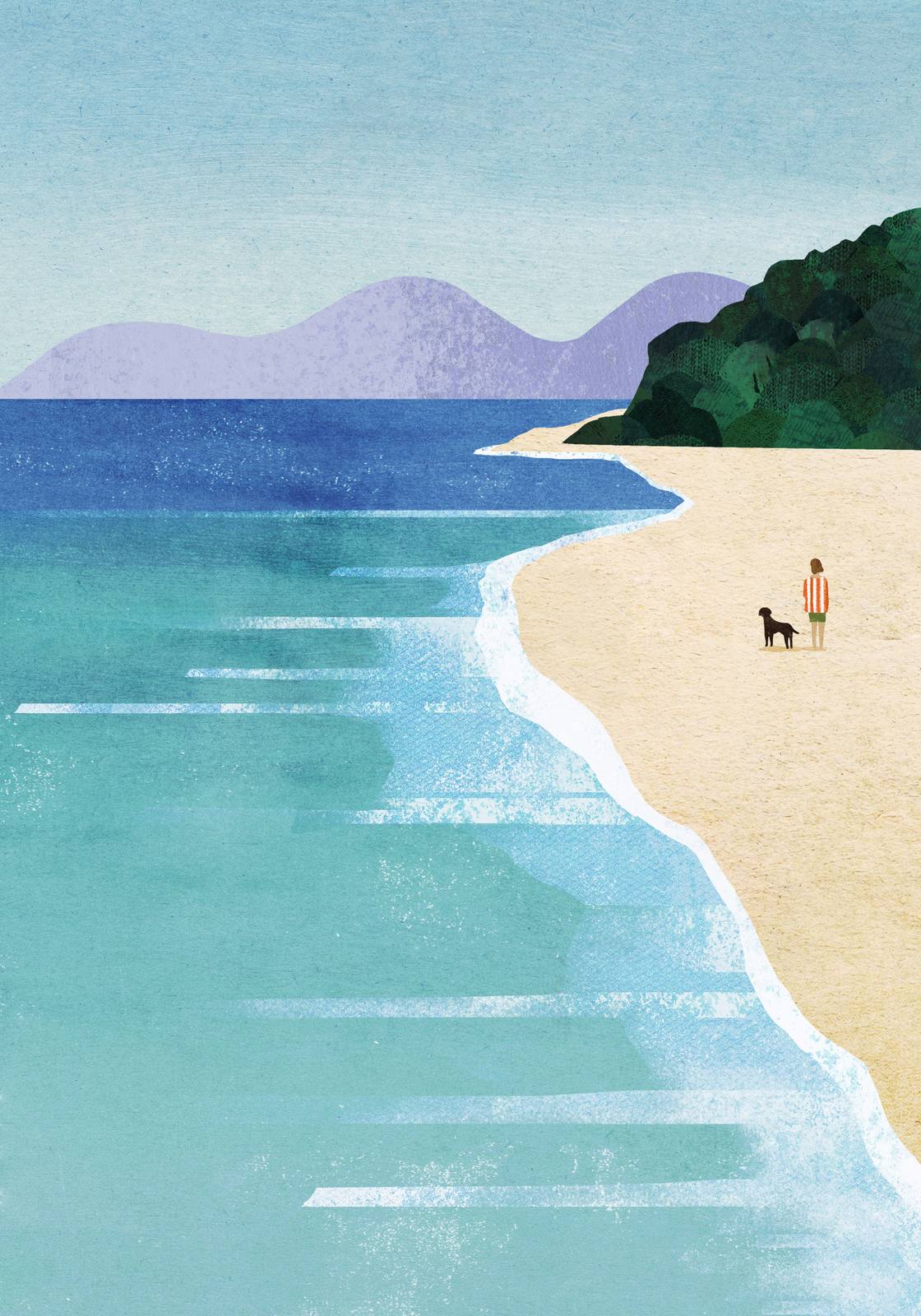 Plakat - Strandscene