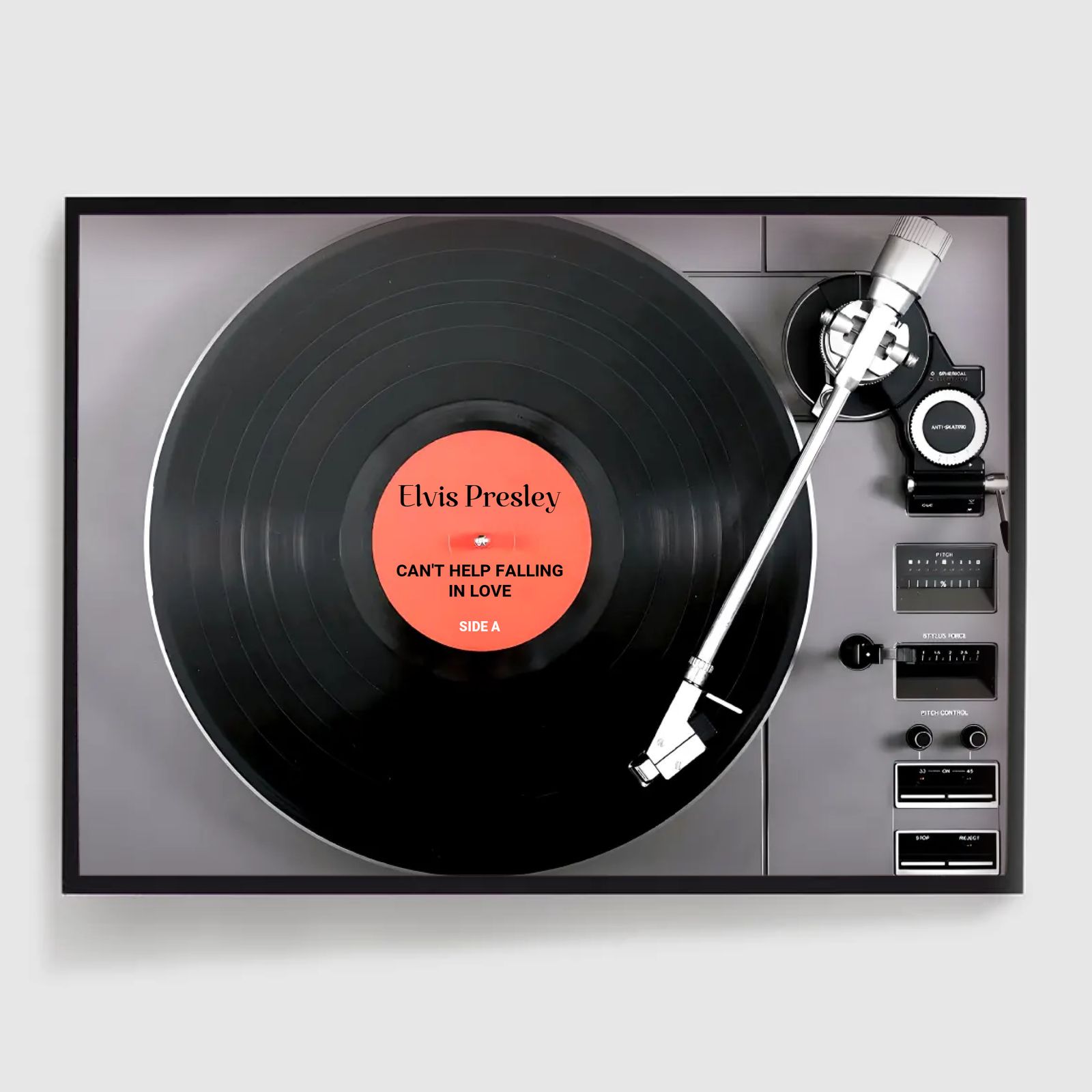 Personalisert Plakat - Tilpasset Realistisk Vinylspiller
