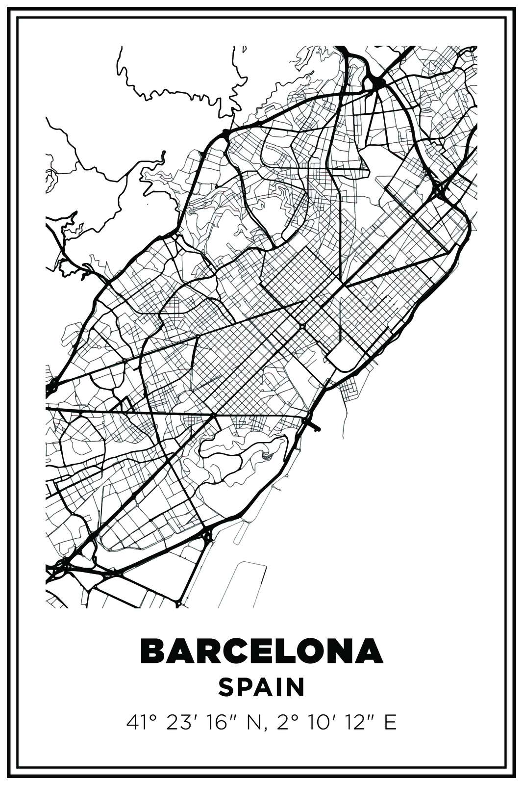 Barcelona Kartplakat