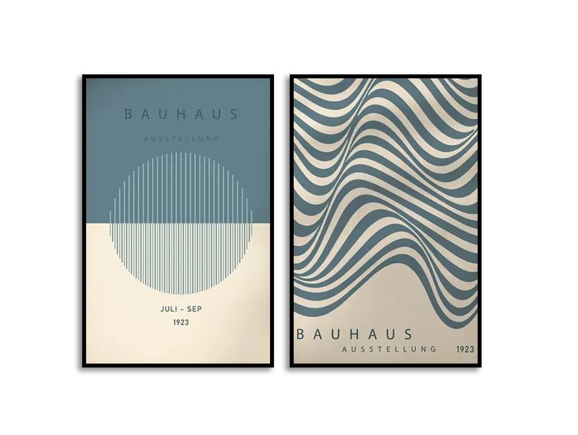 Plakat - Bauhaus Ausstellung / Sett med 2