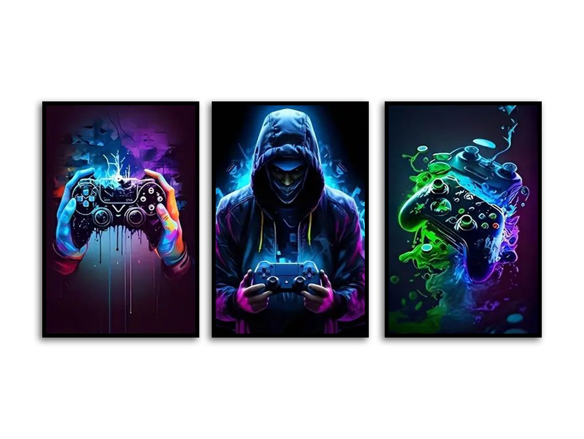 Plakat - Gaming Controller Art / Sett med 3