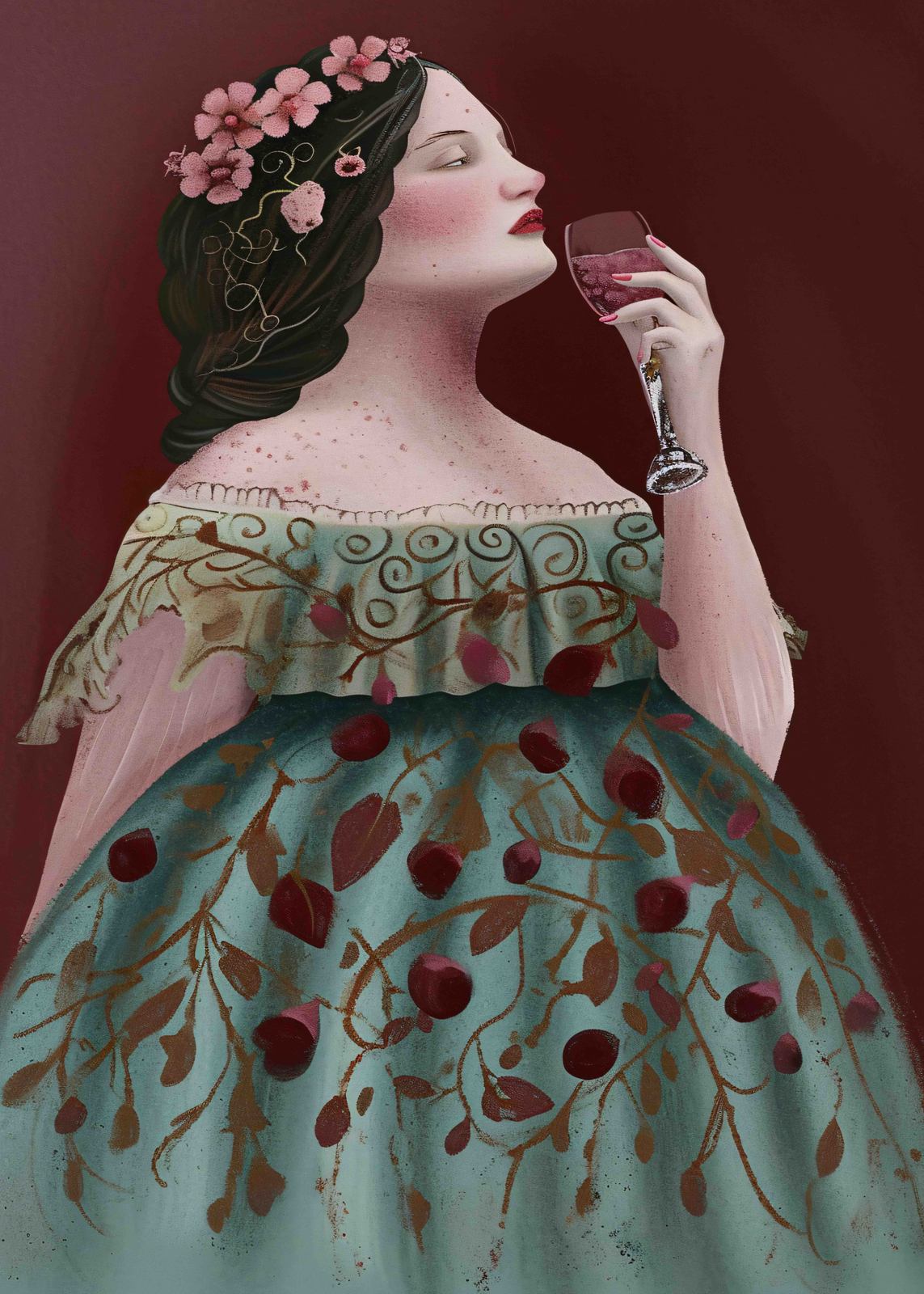 Plakat - Elegant kvinneillustrasjon