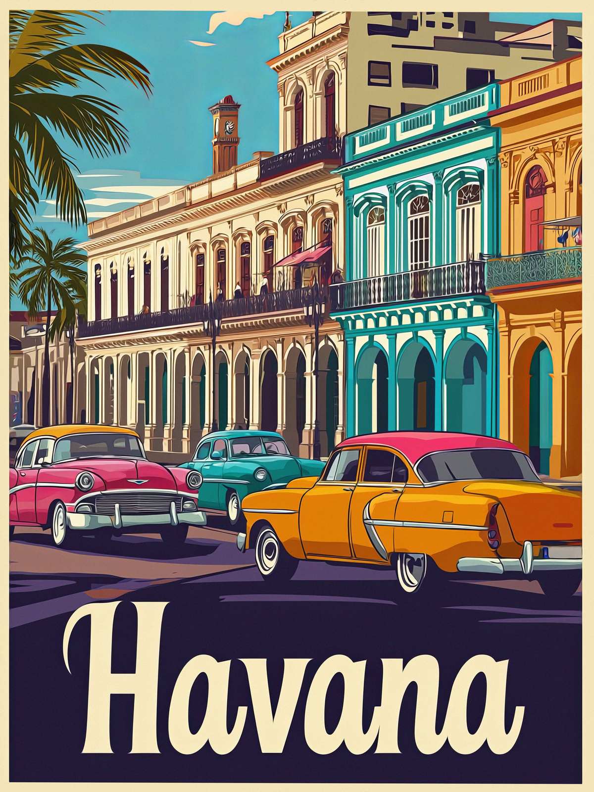Plakat - Havana Bylandskap