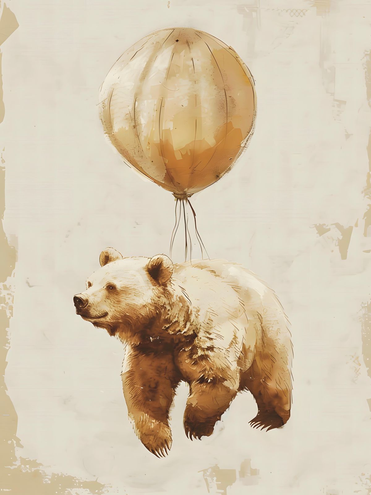 Plakat - Bjørn med Ballong