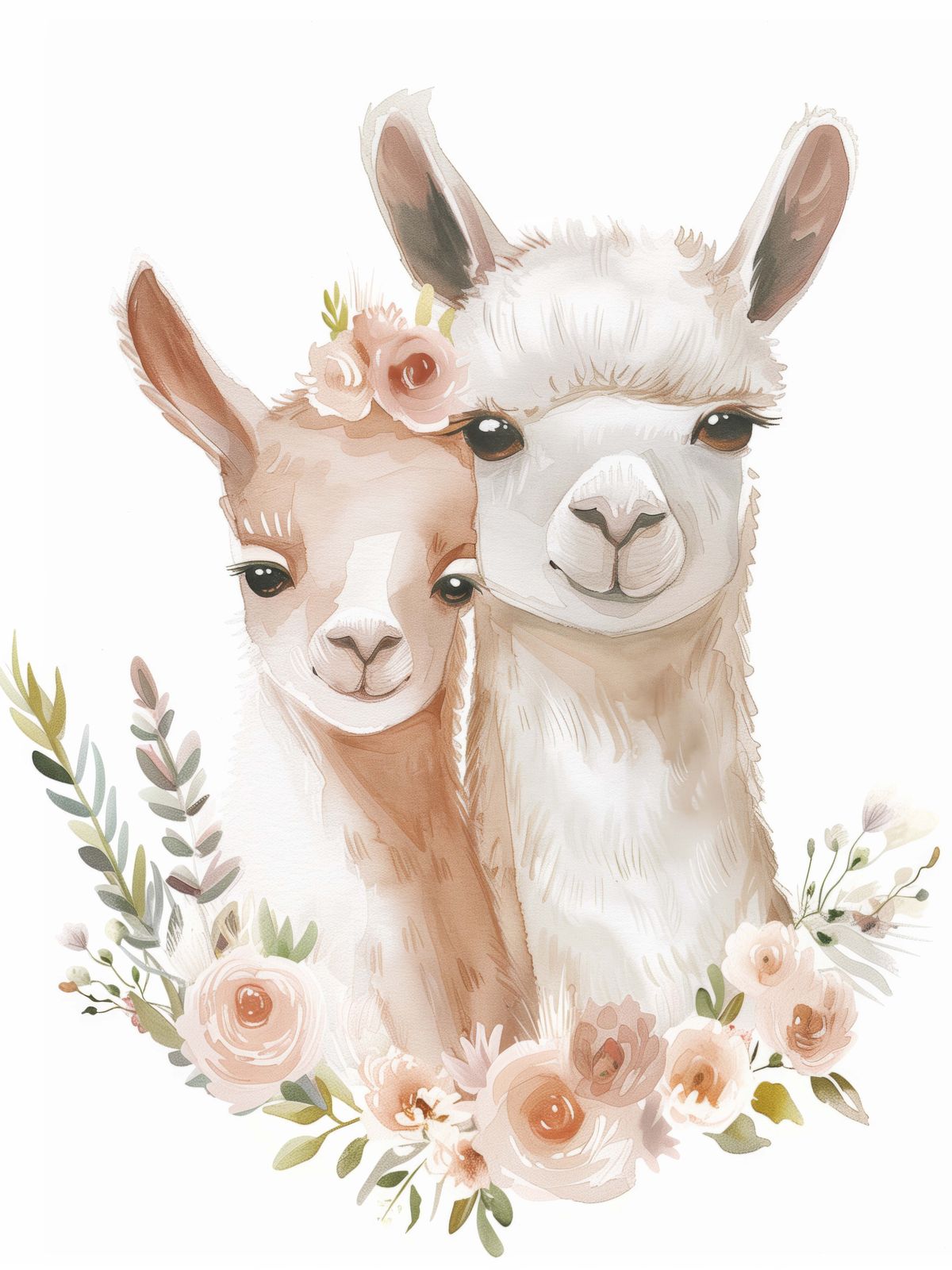 Plakat - Llama Blomster