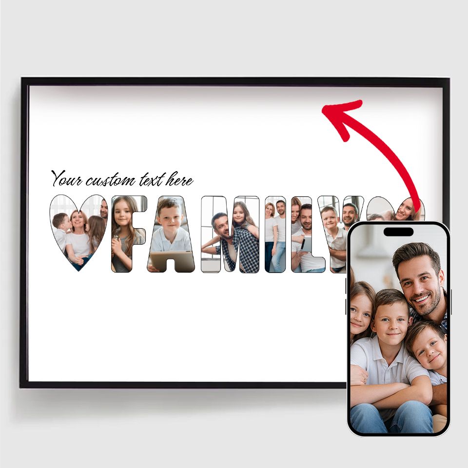 Personaliserte Plakater - Familie - Fotopplasting