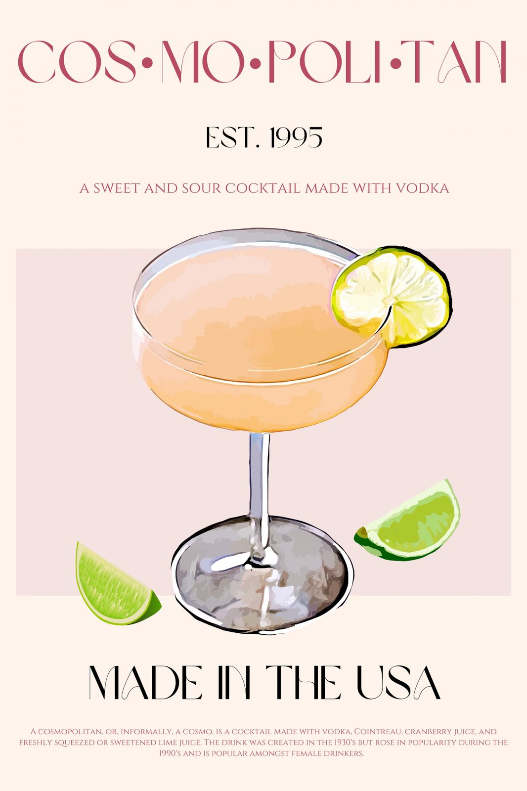 Plakat - Cosmopolitan Cocktail