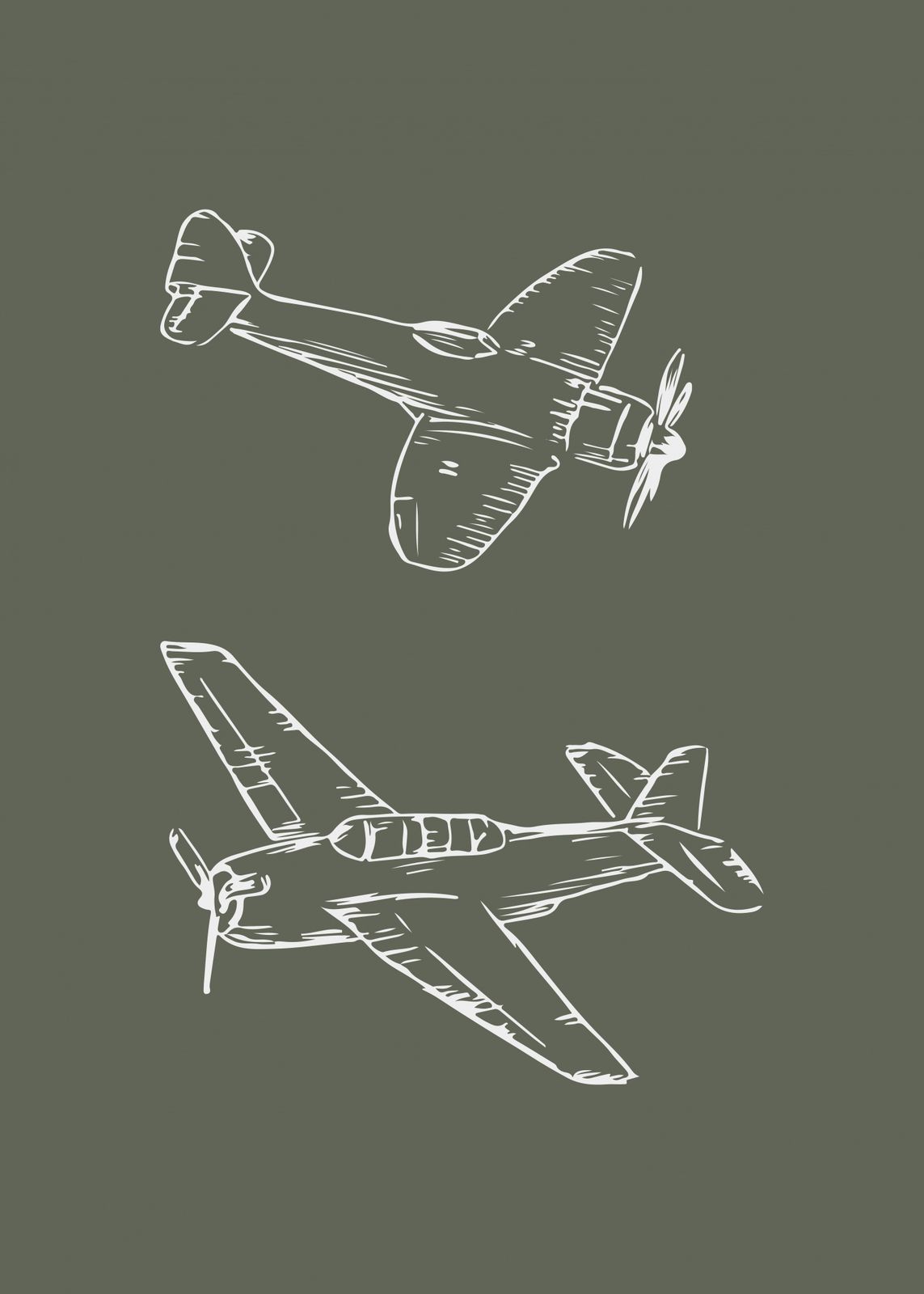 Plakat - Vintage Flyskisse