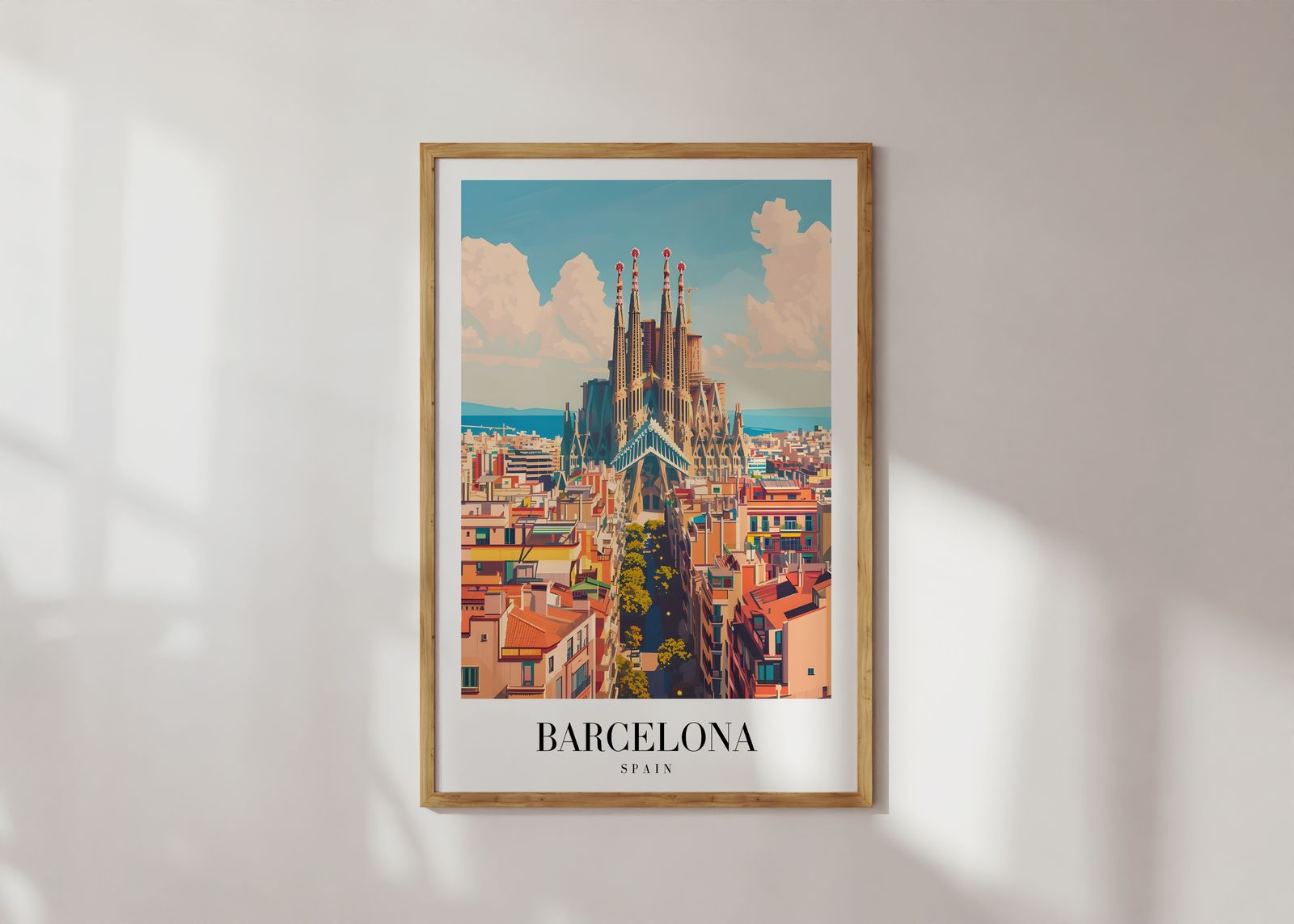Plakat - Barcelonabybilde