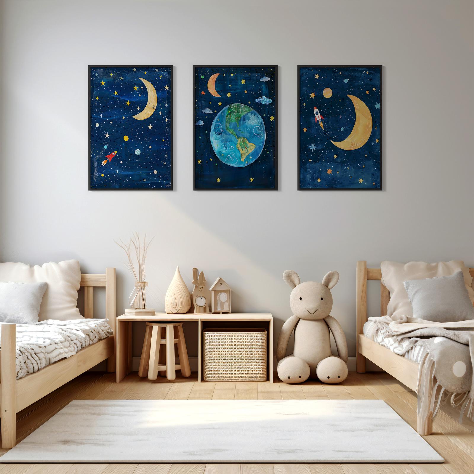 Plakat - Rakett i Rommet / Sett med 3