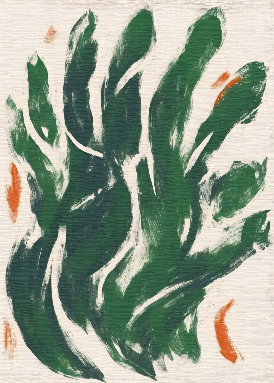 Plakat - Grønn Abstrakt Kunst