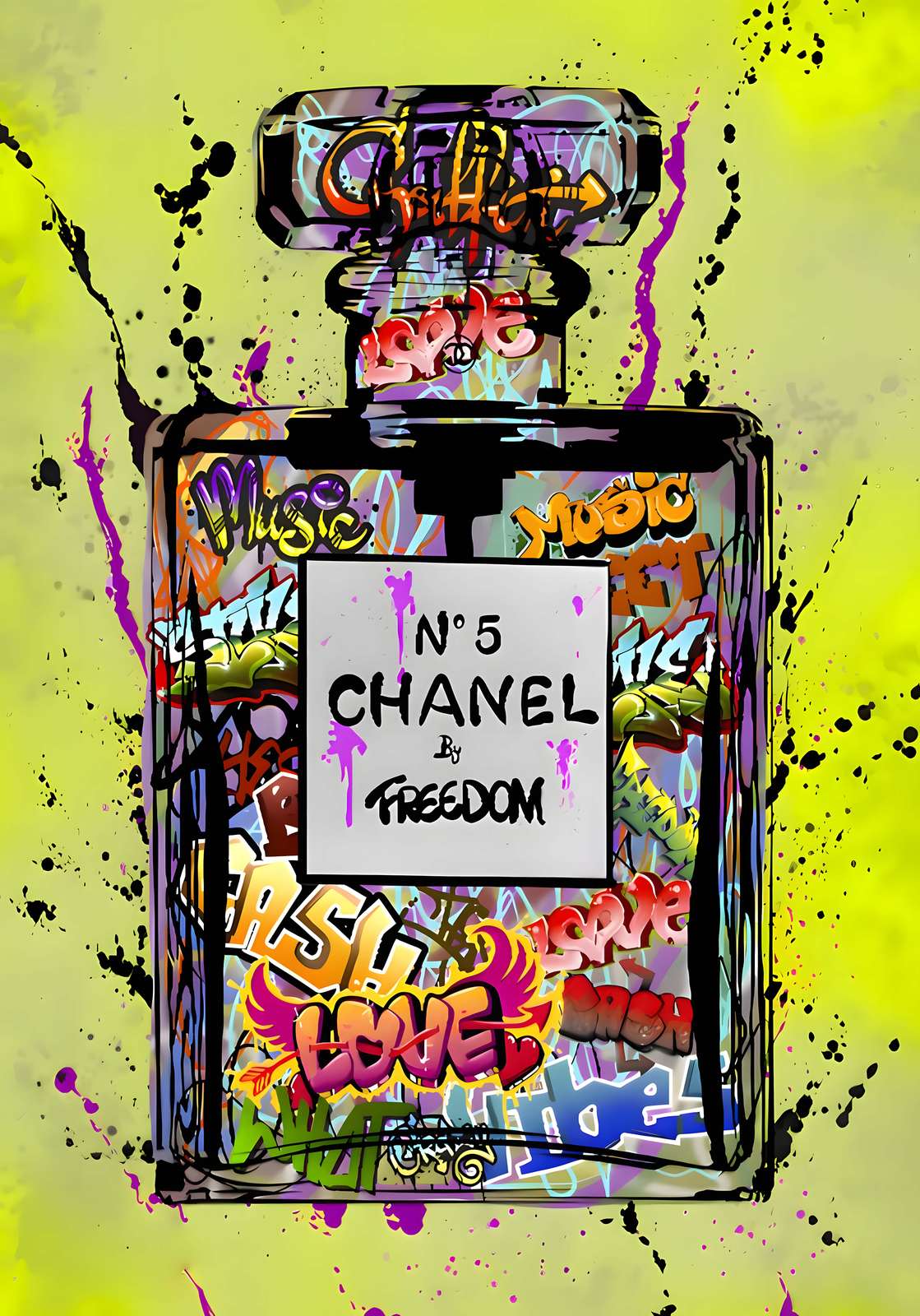 Plakat - Chanel Graffiti