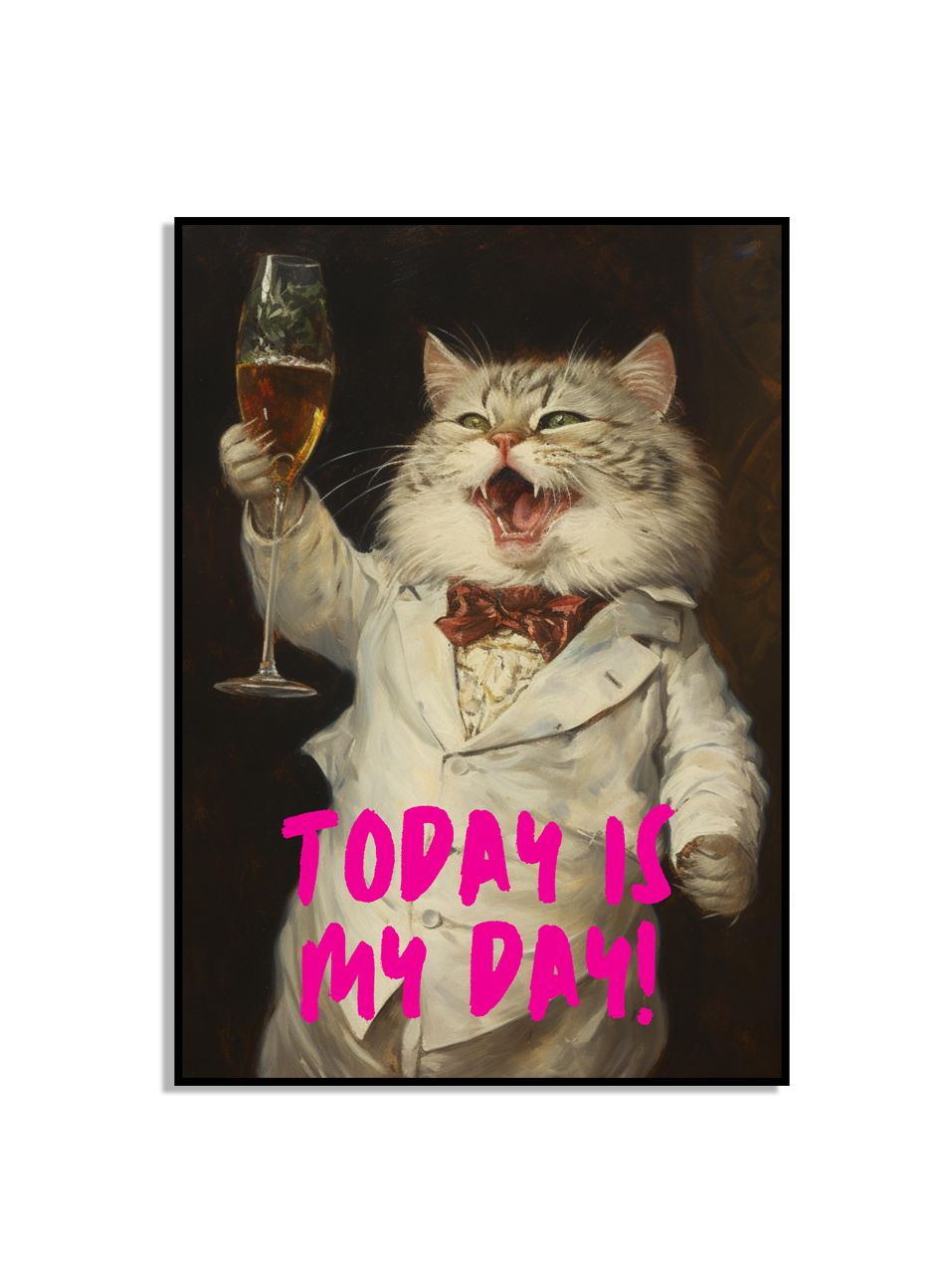 Glad katt veggplakat