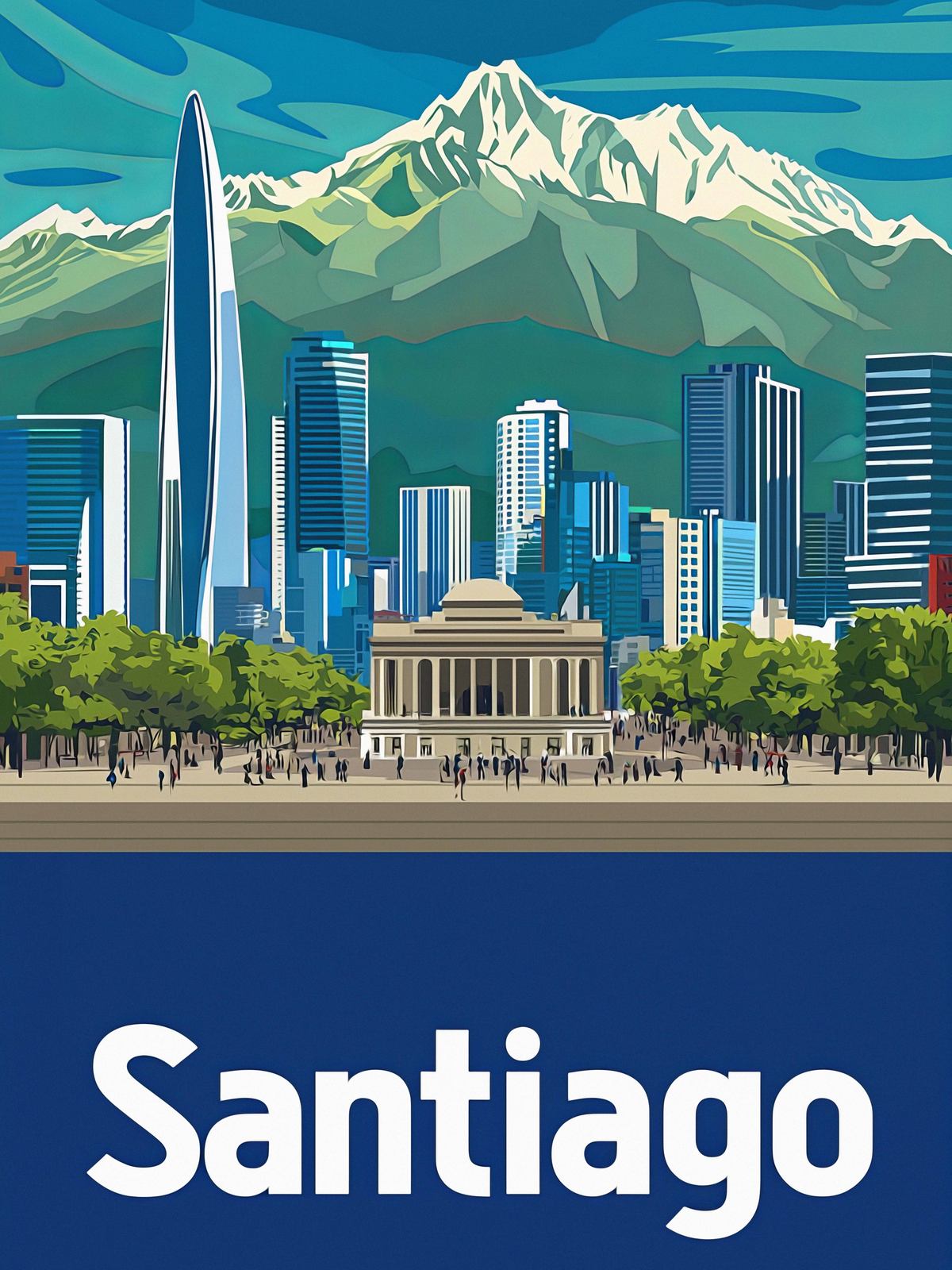 Plakat - Santiago Skyline