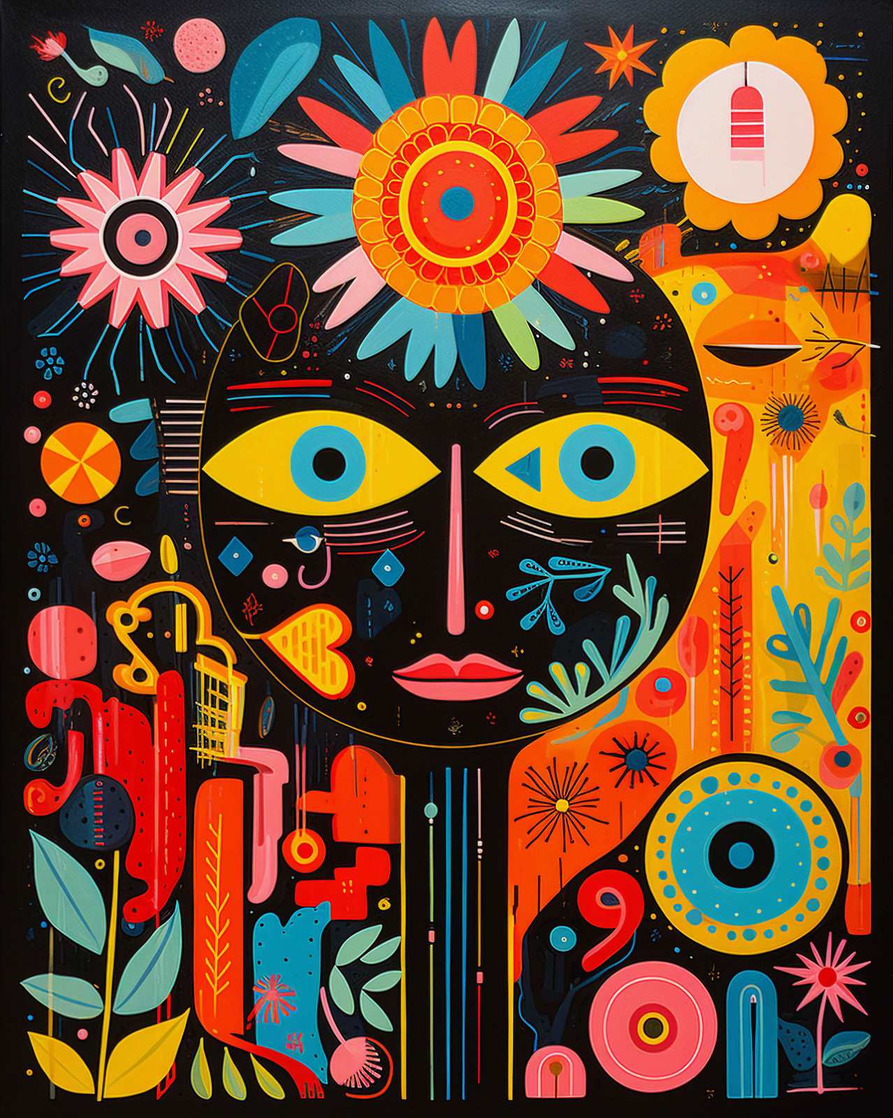 Plakat - Fargerik Abstrakt Kunst
