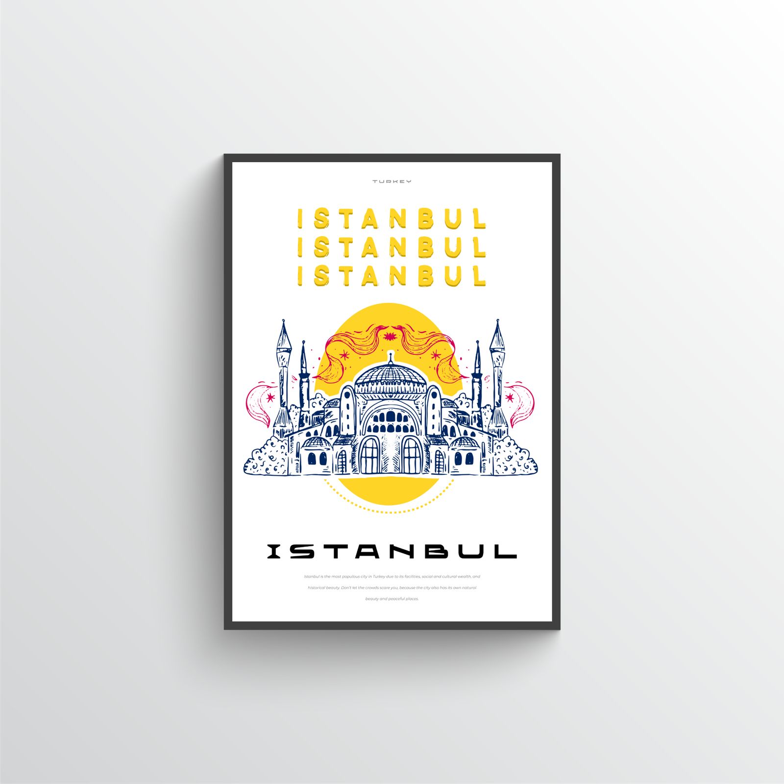 Istanbul Bylandskap Plakat