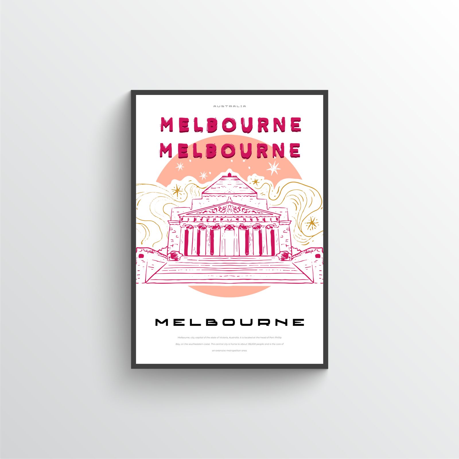 Melbourne Turistattraksjon Plakat