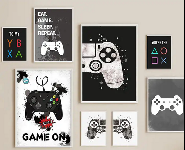 Plakater - Spill – Joysticks / sett med 8